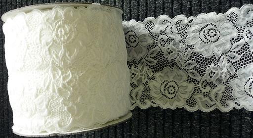 Stretch Lace 'Luxury' nr 188/14.5cm (10 m), White